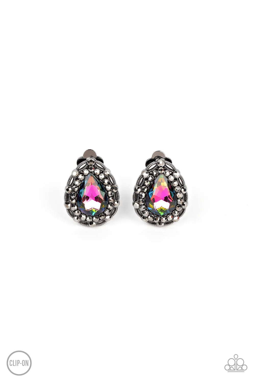 Haute Happy Hour Multi Paparazzi Clip-On Earrings