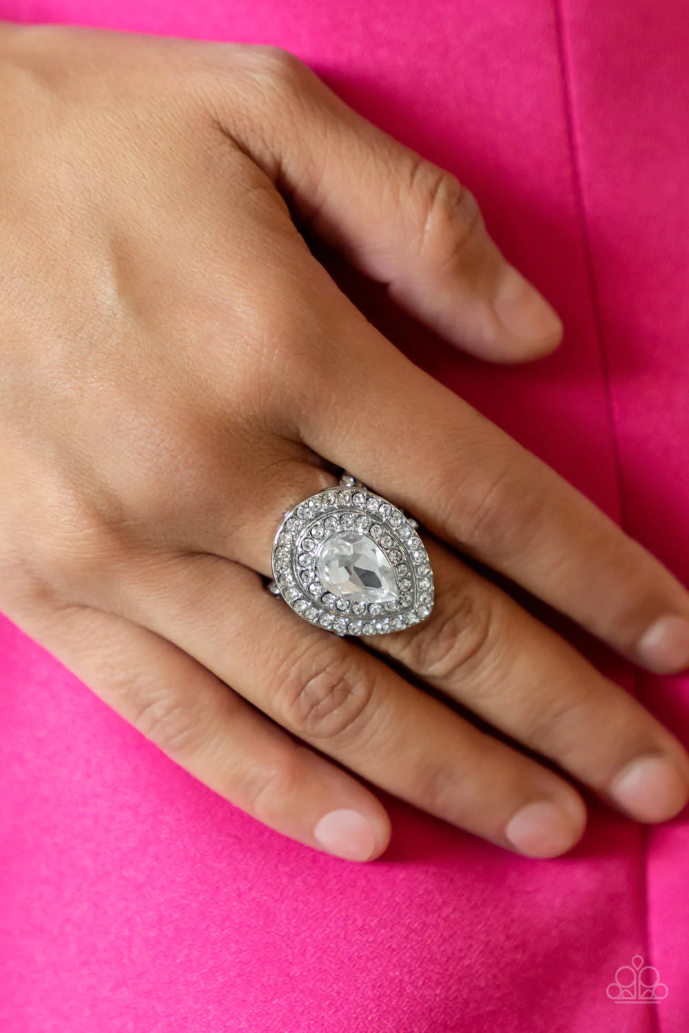 Icy Indulgence White Paparazzi Ring