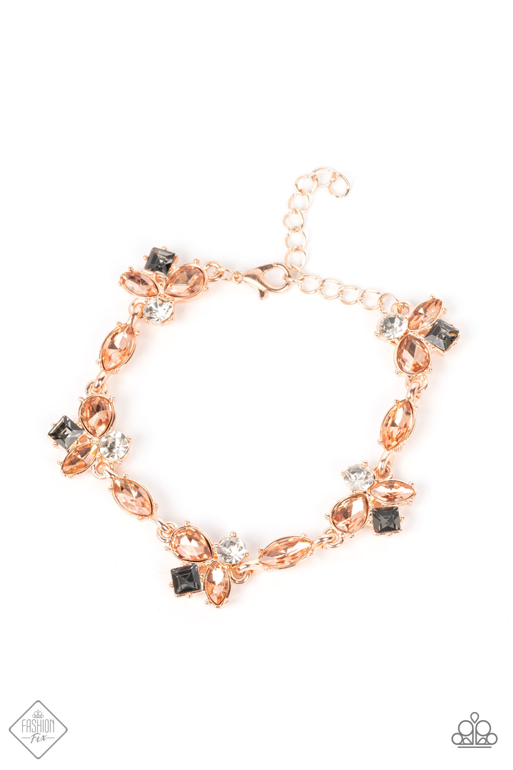 Colorful Captivation - Rose Gold Paparazzi Fashion Fix Bracelet