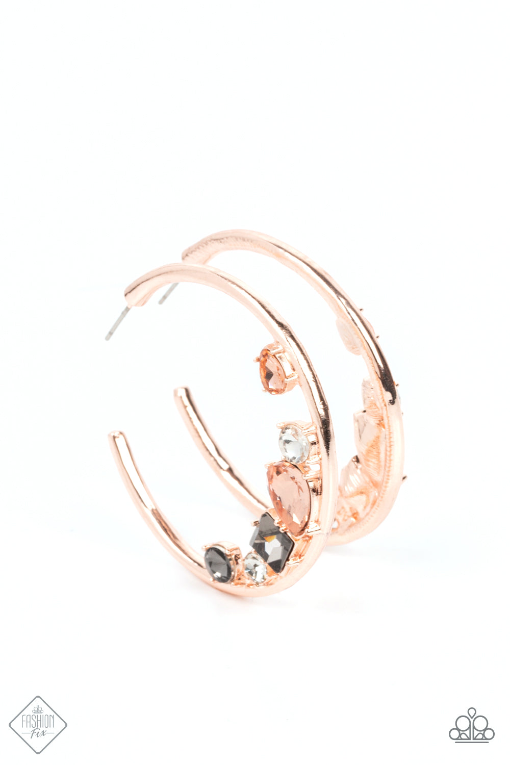 Attractive Allure - Rose Gold Paparazzi Fashion Fix Earrings