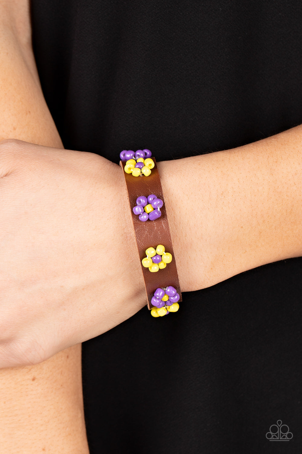 Flowery Frontier - Purple Paparazzi Bracelet