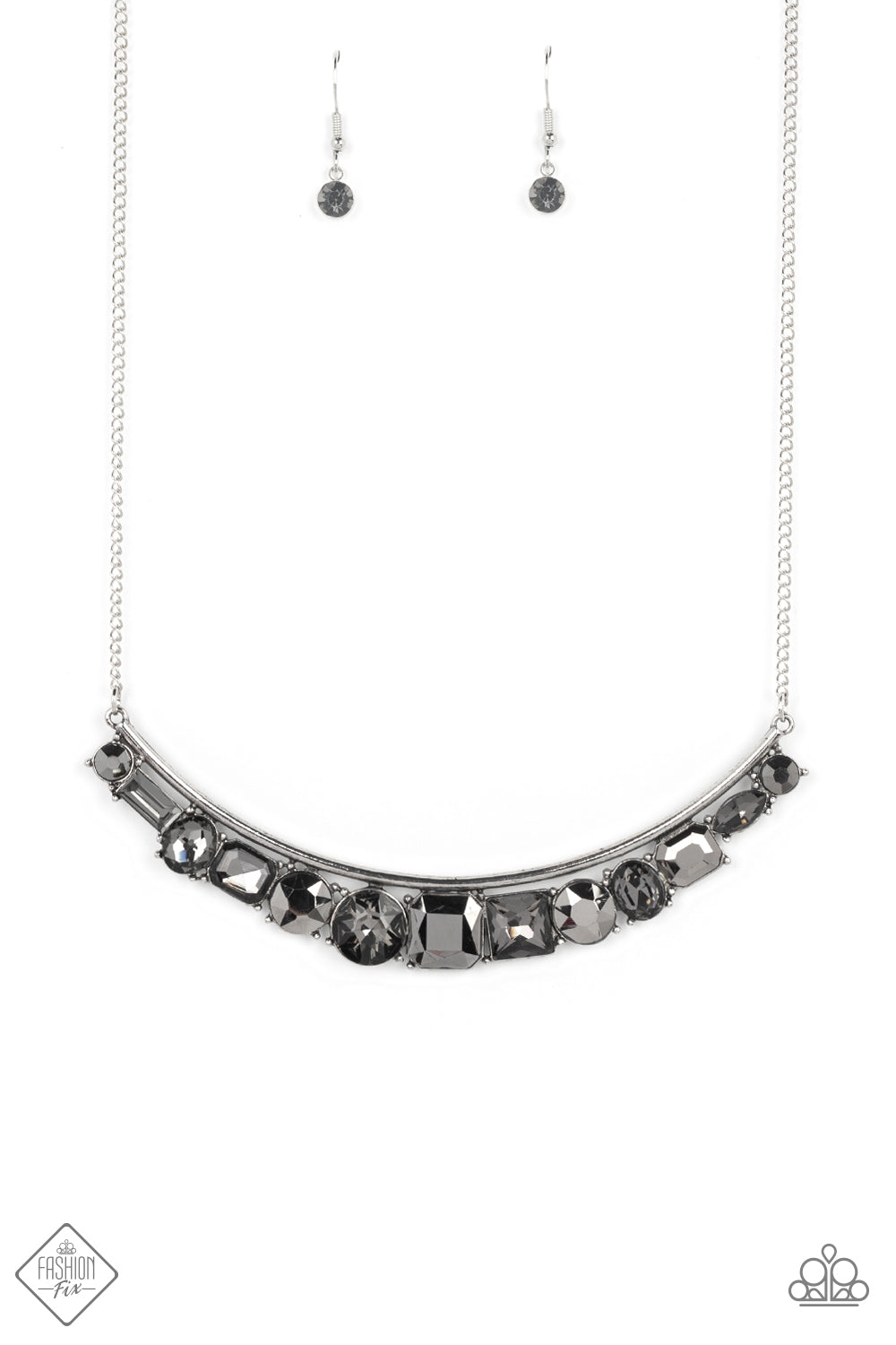 The Only SMOKE-SHOW in Town - Silver Paparazzi Fashion Fix Necklace