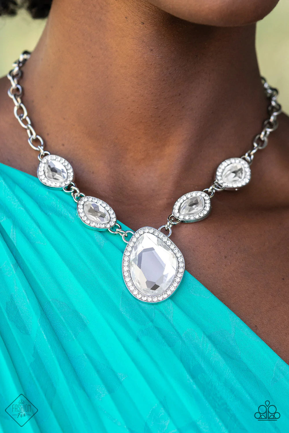 The Upper Echelon White Paparazzi Necklace (Exclusive Fashion Fix)