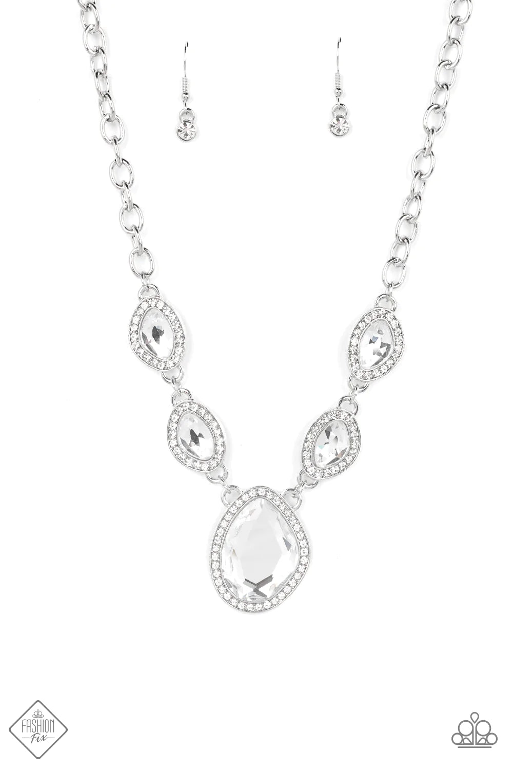 The Upper Echelon White Paparazzi Necklace (Exclusive Fashion Fix)