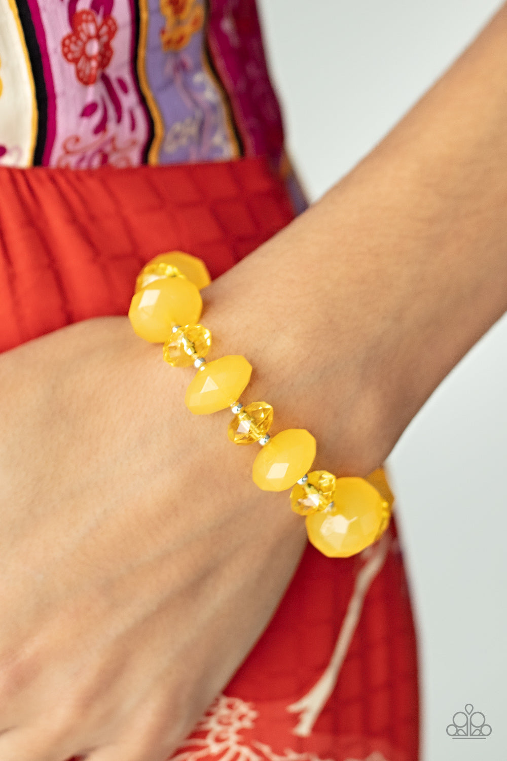 Keep GLOWING Forward - Yellow Paparazzi Bracelet