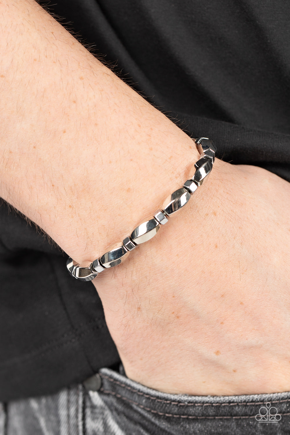 Magnetic Mantra - Silver Paparazzi Urban Bracelet
