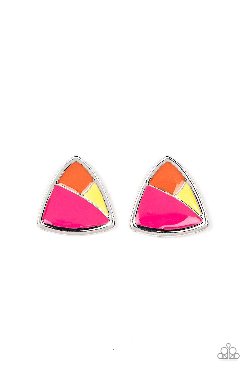 Kaleidoscopic Collision - Multi Paparazzi Earrings
