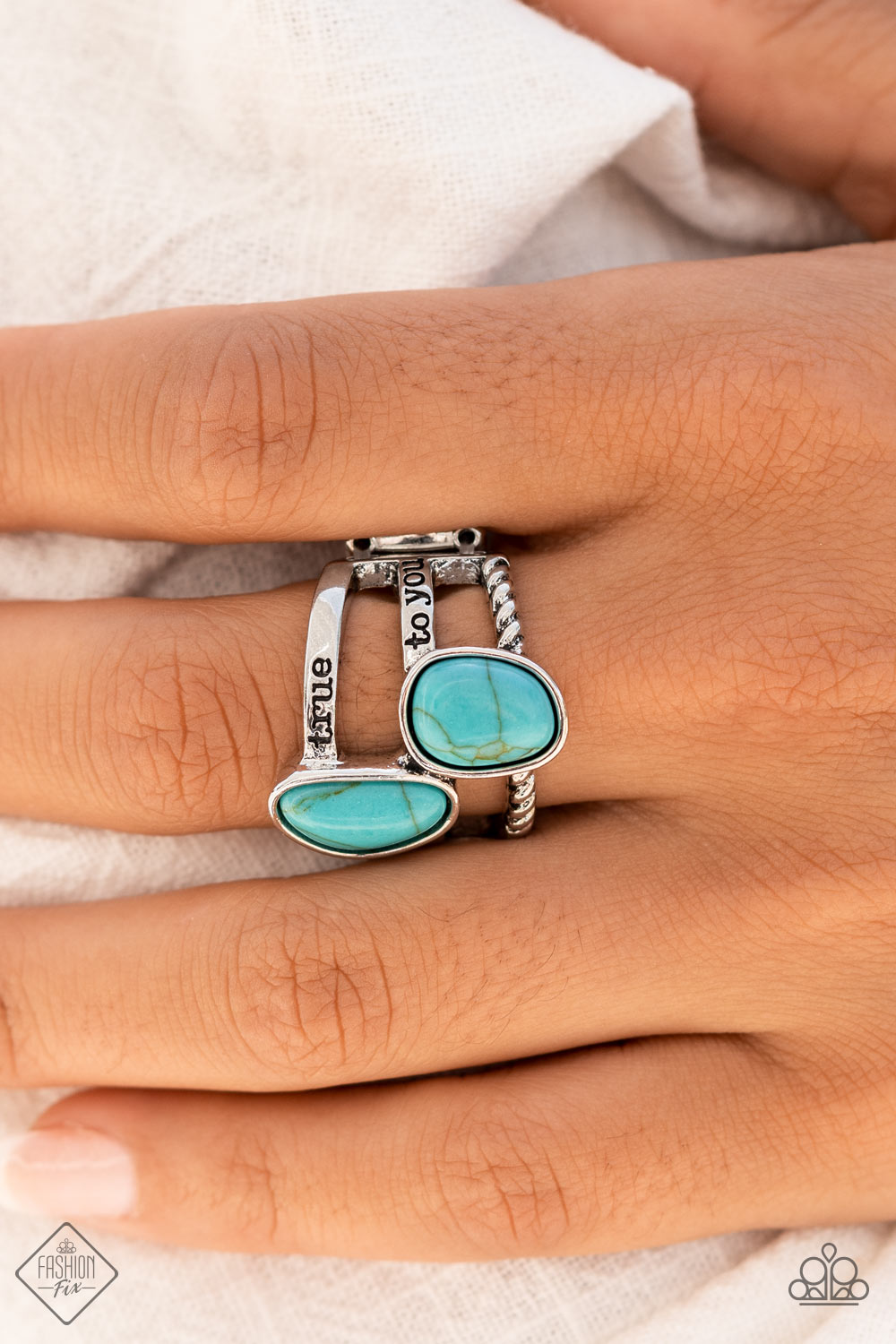 True to You - Blue Paparazzi Fashion Fix Ring