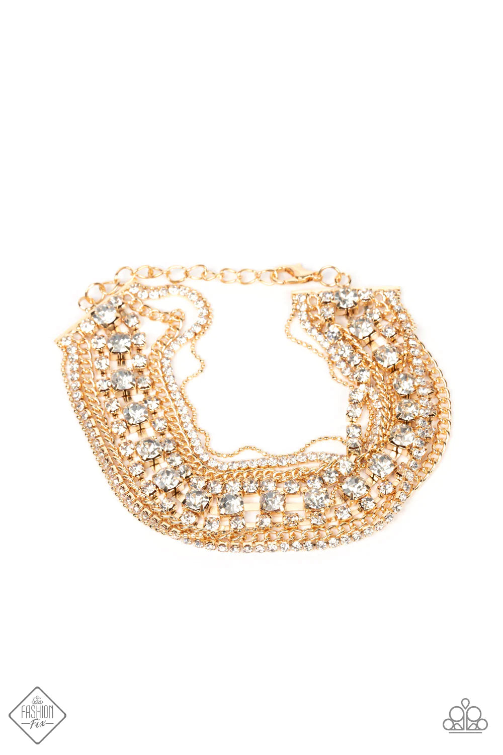 Interstellar Interlude Gold Paparazzi Bracelet (Exclusive Fashion Fix)