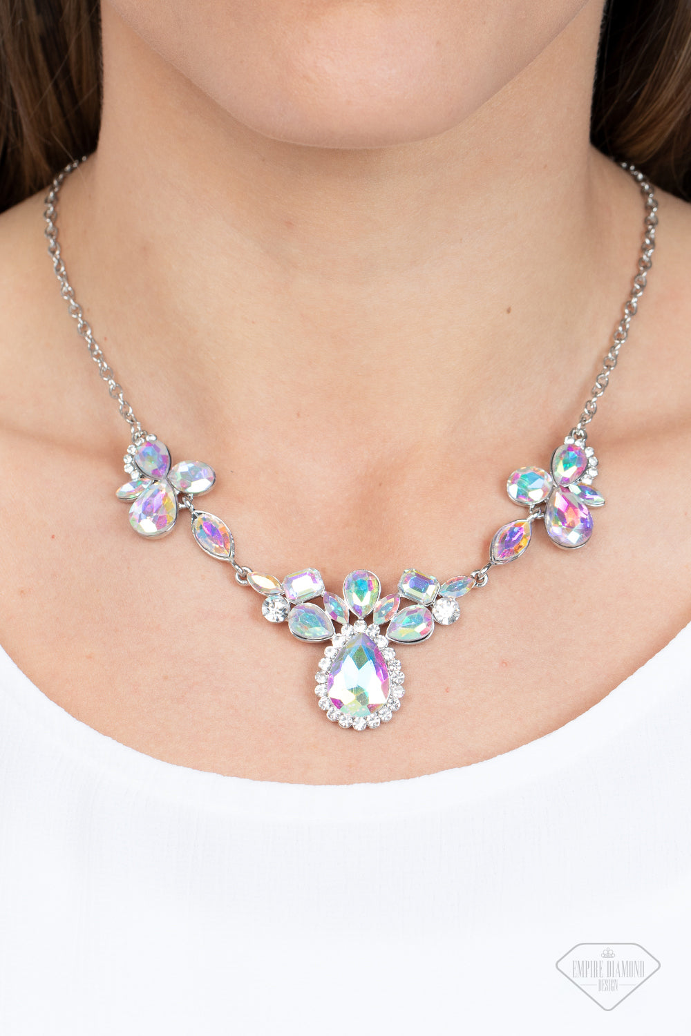 Intergalactic Icon - Multi Paparazzi Empire Diamond Exclusive Necklace