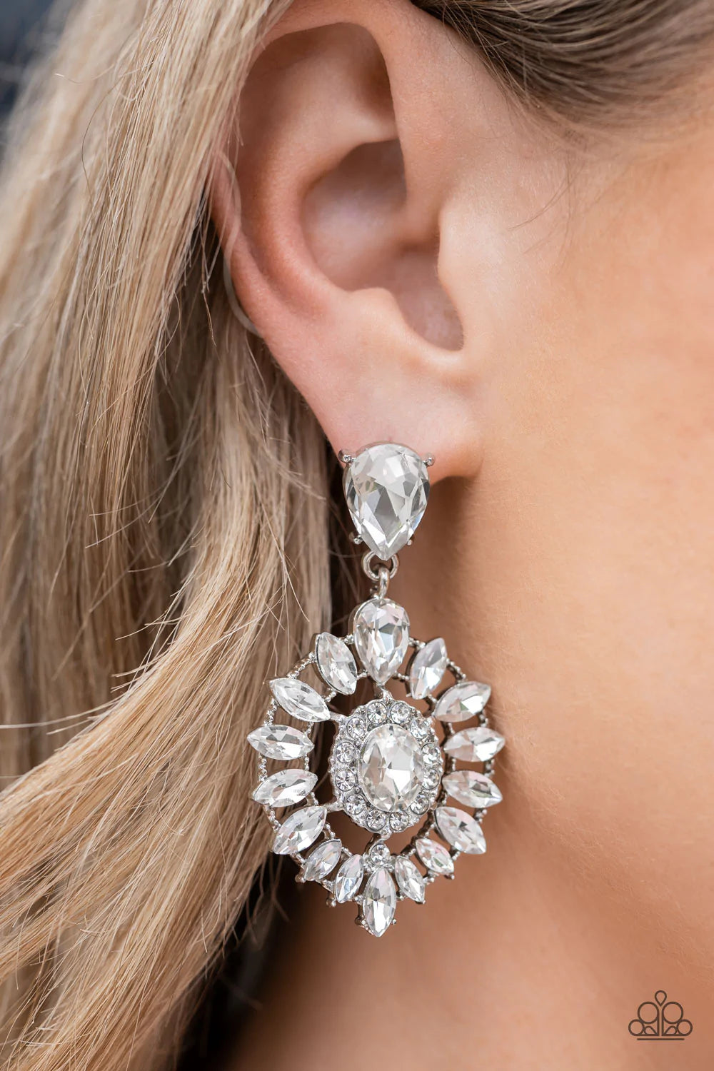 My Good LUXE Charm White Paparazzi Earrings