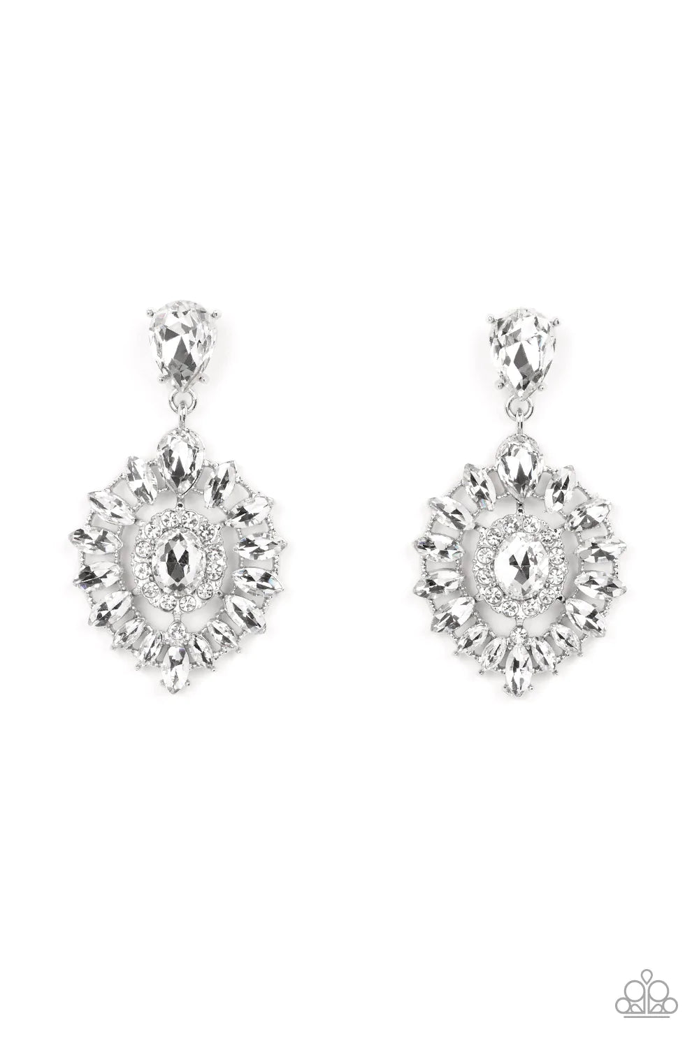 My Good LUXE Charm White Paparazzi Earrings