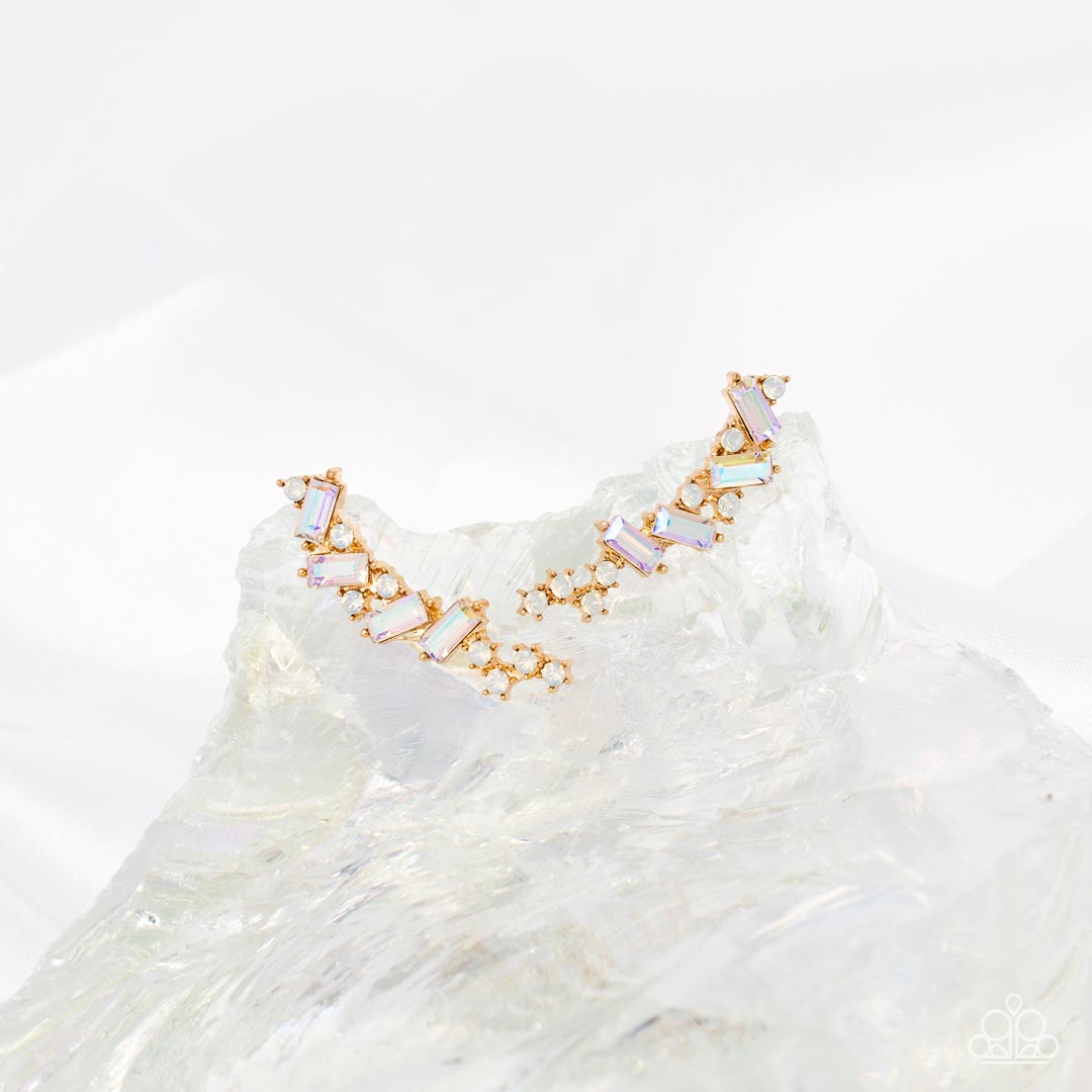 Stay Magical - Gold Paparazzi Ear-Crawler Earrings