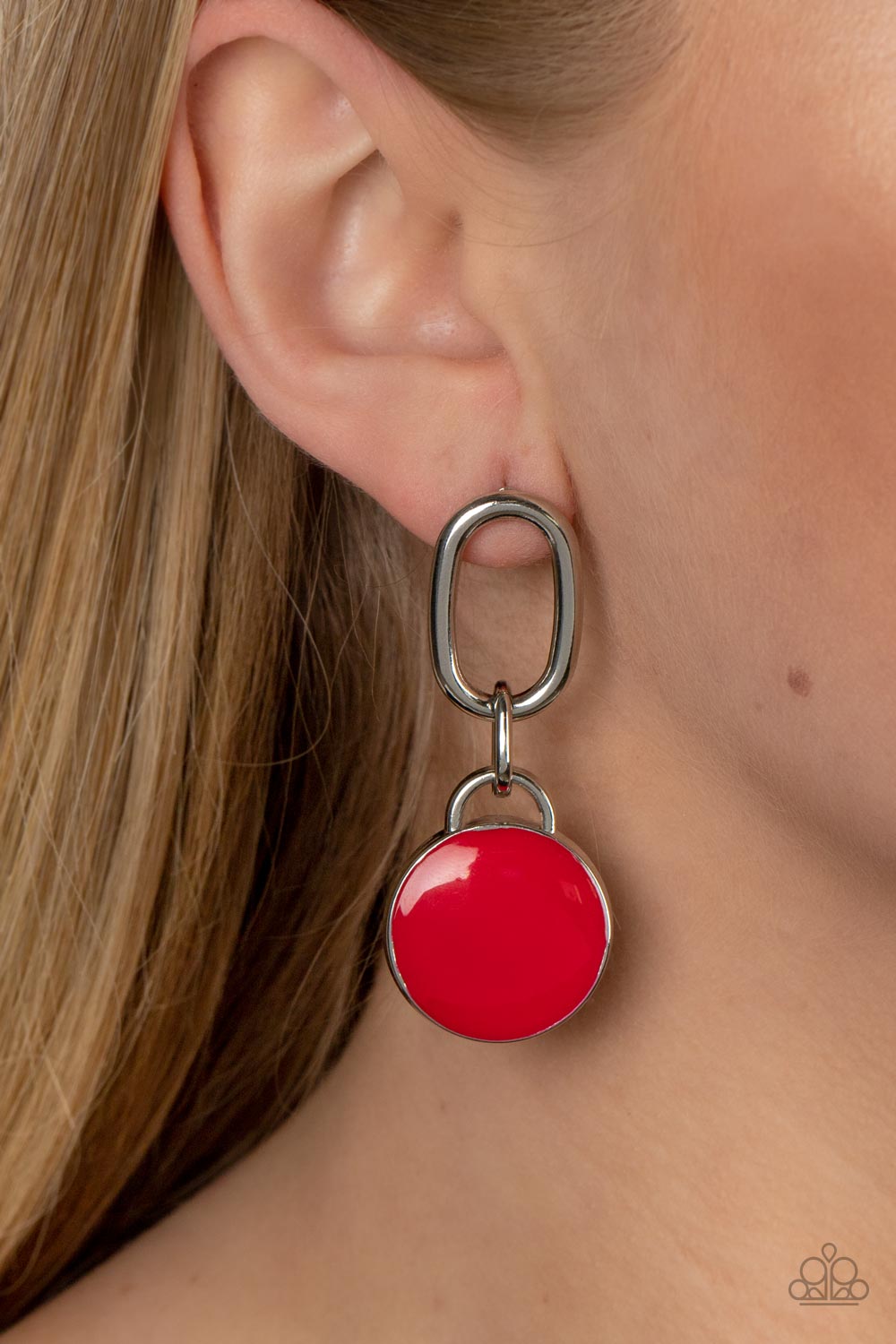 Drop a TINT - Red Paparazzi Earrings