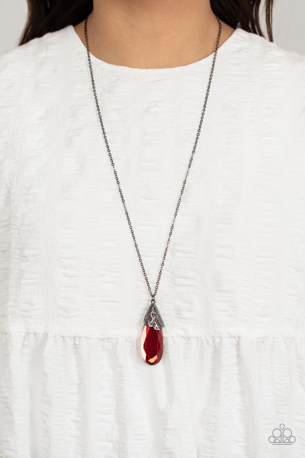 Dibs on the Dazzle - Red Paparazzi Necklace