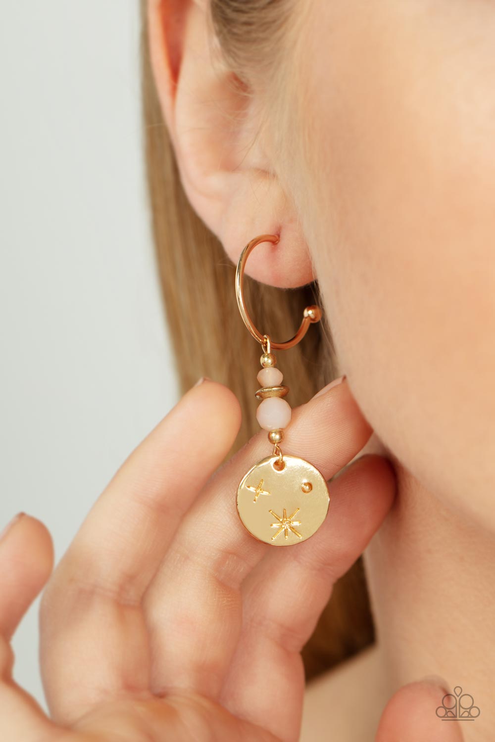 Artificial STARLIGHT - Gold Paparazzi Earrings