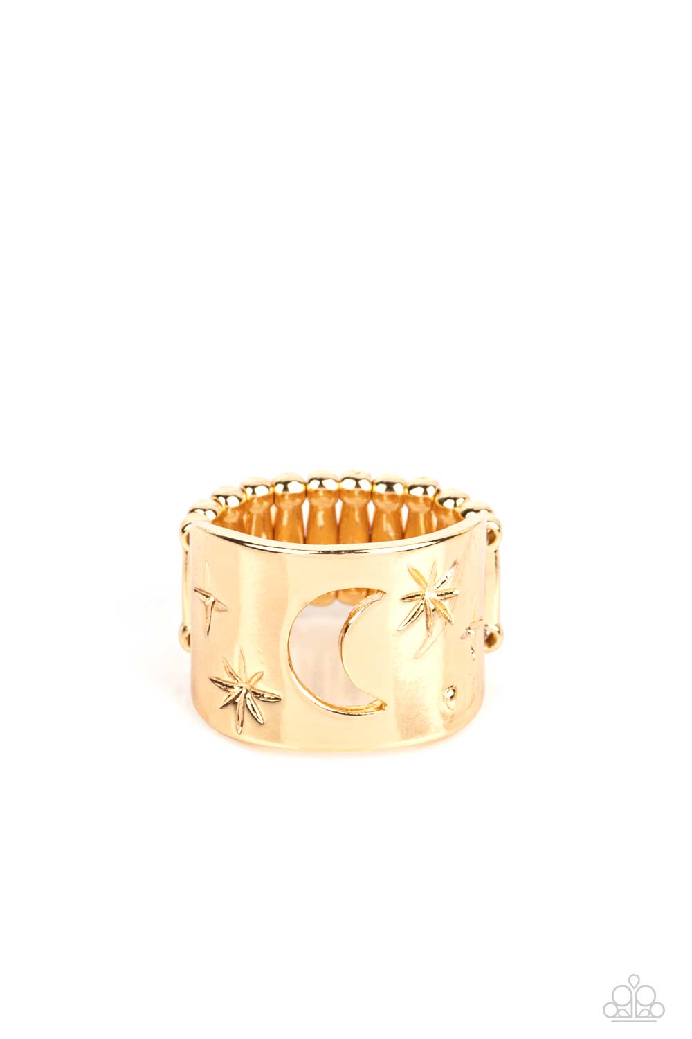 Lunar Levels - Gold Paparazzi Ring