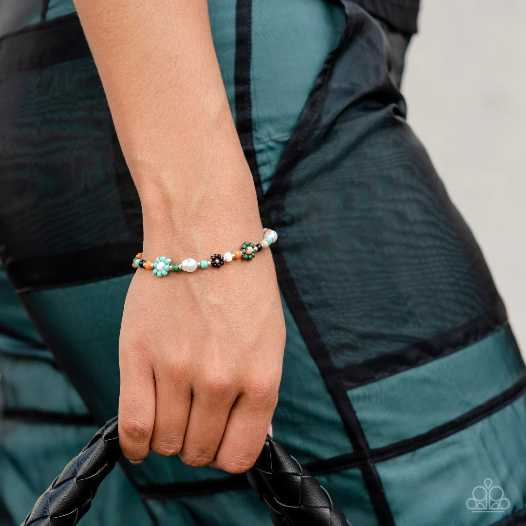 Groovy Gerberas Blue Paparazzi Bracelet