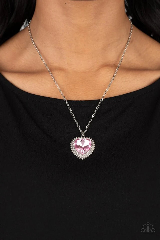 Sweethearts Stroll Pink Paparazzi Necklace