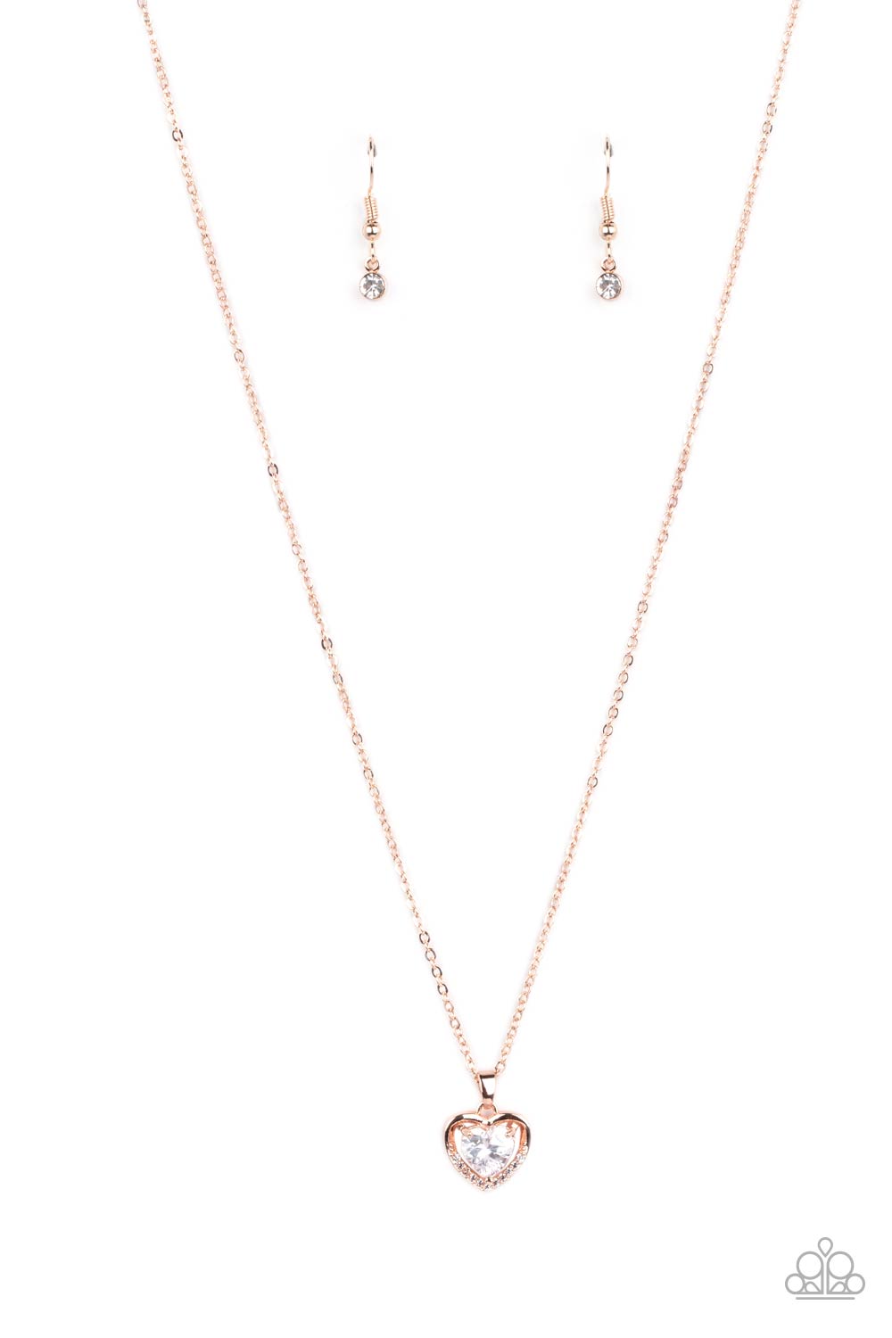 Effulgently Engaged - Rose Gold Paparazzi Necklace