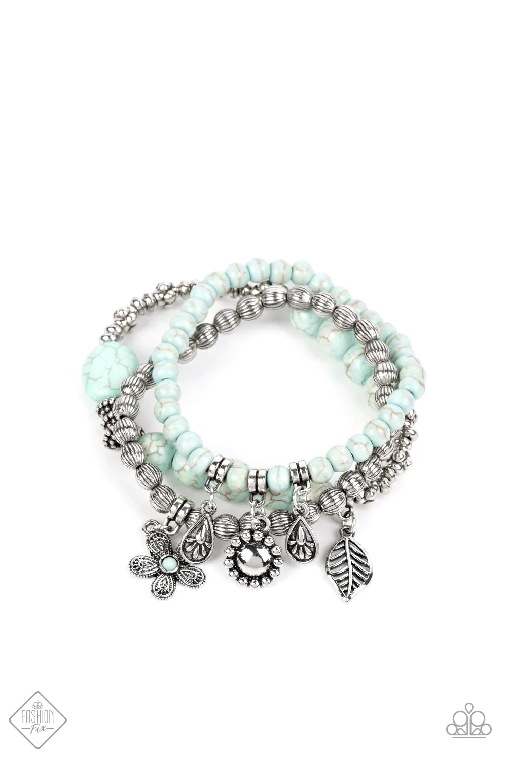 Individual Inflorescence Blue Paparazzi Fashion Fix Bracelet