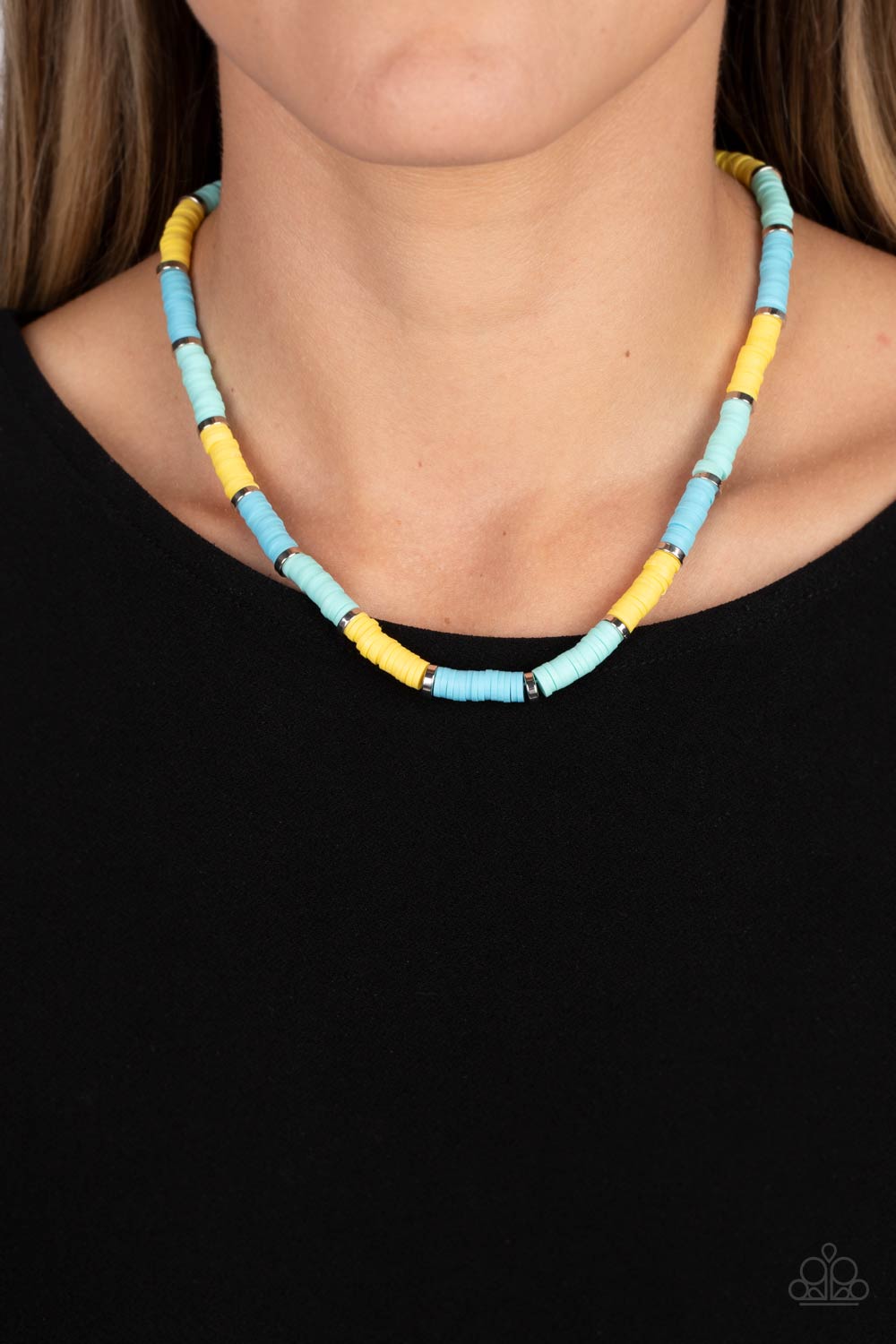 Rainbow Road - Blue Paparazzi Necklace