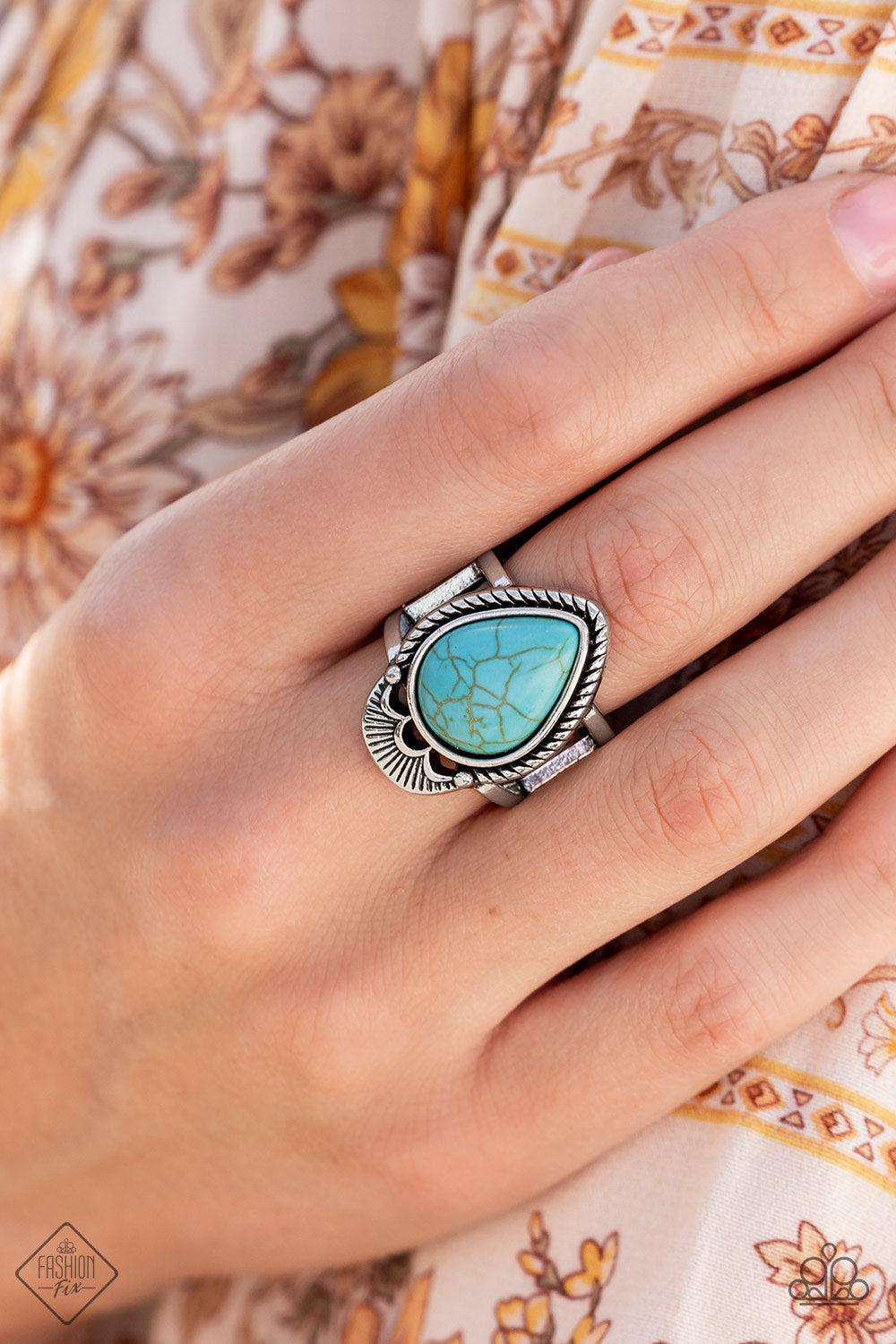 Rural Rapids Blue Paparazzi Fashion Fix Ring