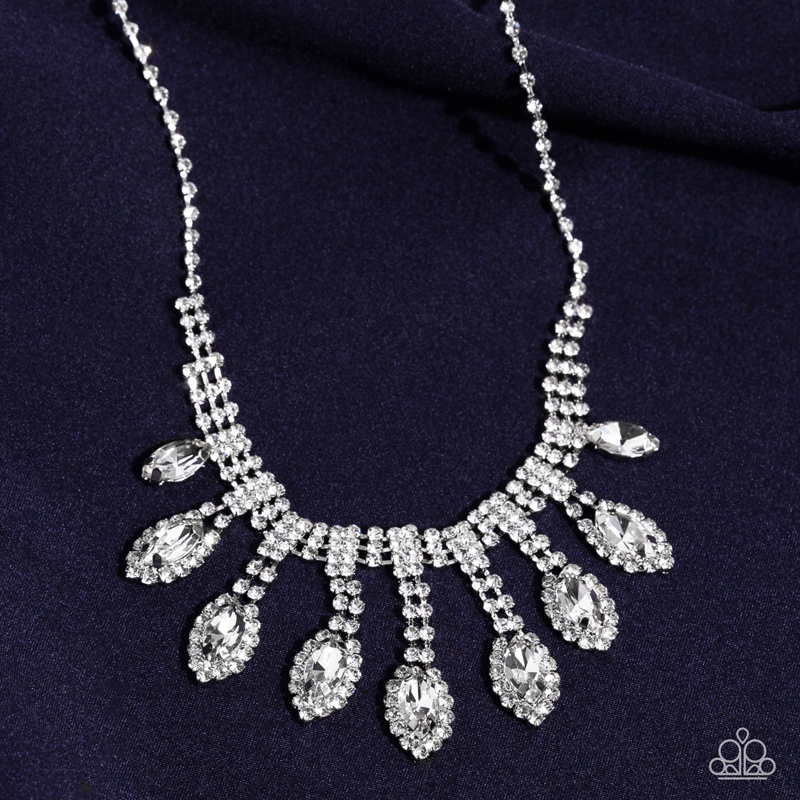 REIGNING Romance - White Paparazzi Life of the Party Necklace
