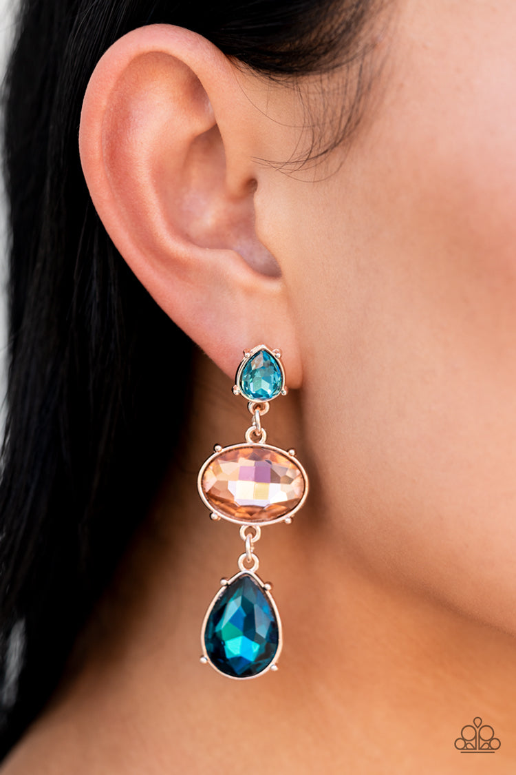Royal Appeal - Multi Paparazzi Life of the Party Earrings