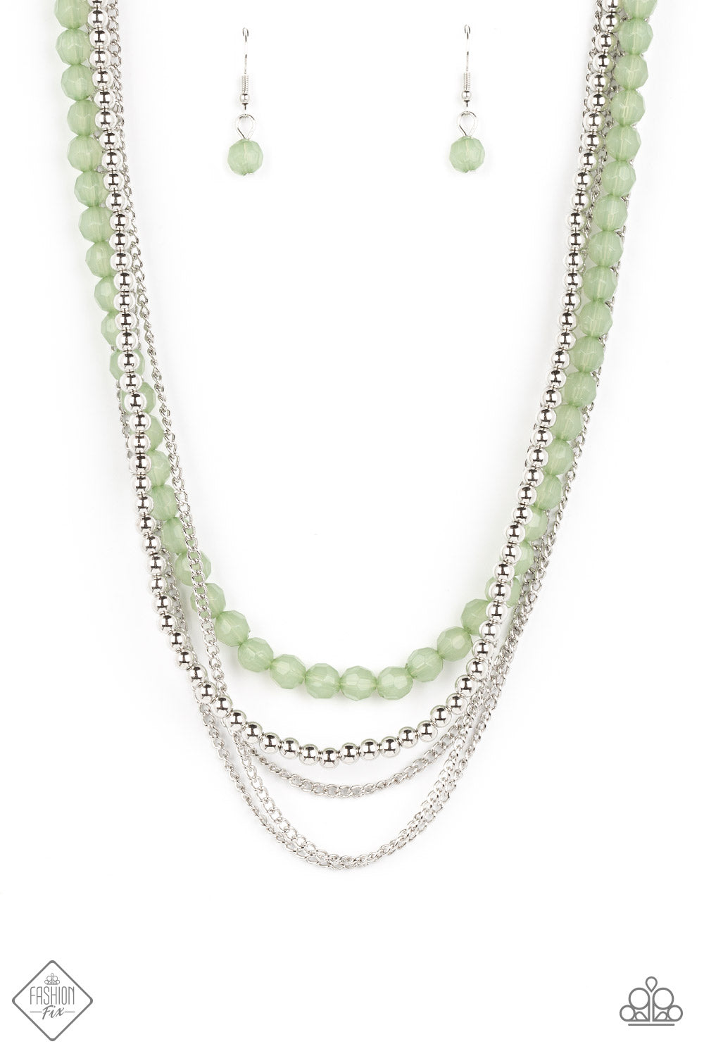 Boardwalk Babe Green Paparazzi Fashion Fix Necklace