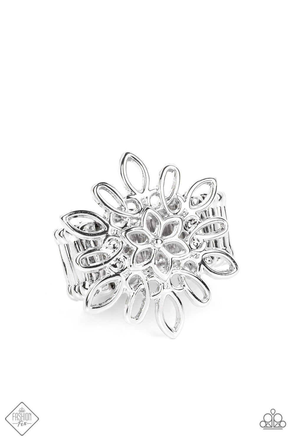 Coastal Chic Silver Paparazzi Fashion Fix Ring