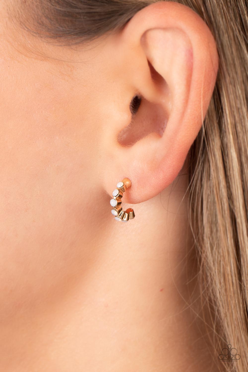 Carefree Couture - Gold Paparazzi Tiny Hoop Earrings