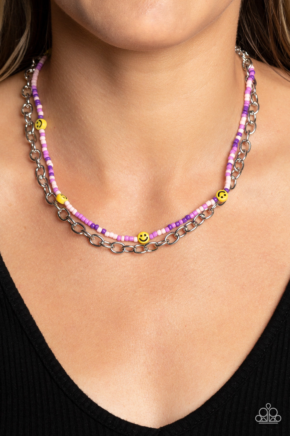 Happy Looks Good on You - Purple Paparazzi Necklace