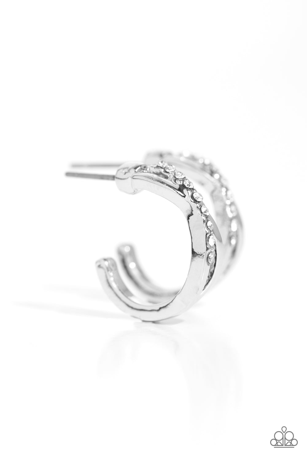Horoscopic Helixes - White Hoop Earrings