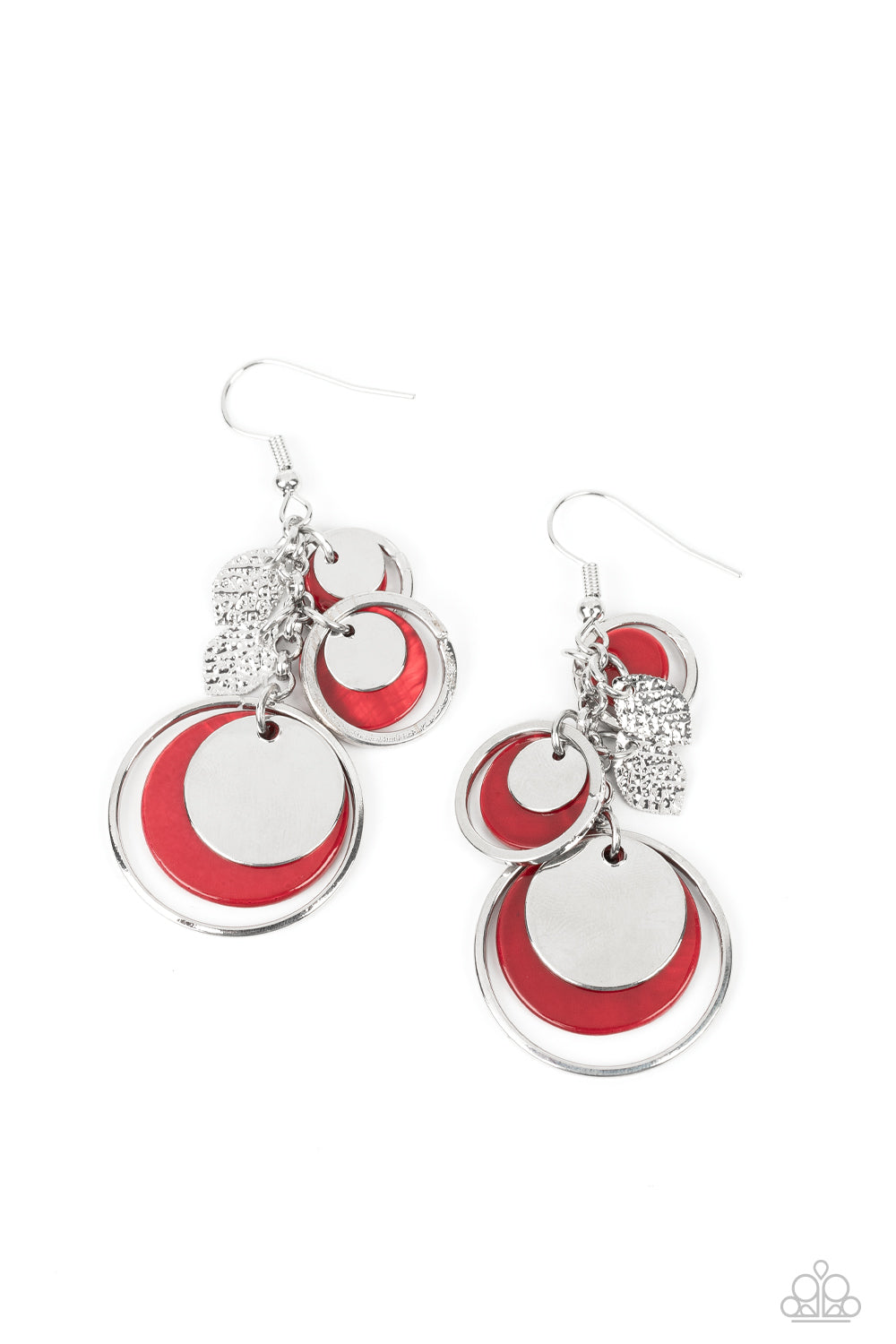 Saved by the SHELL - Red Paparazzi Earrings