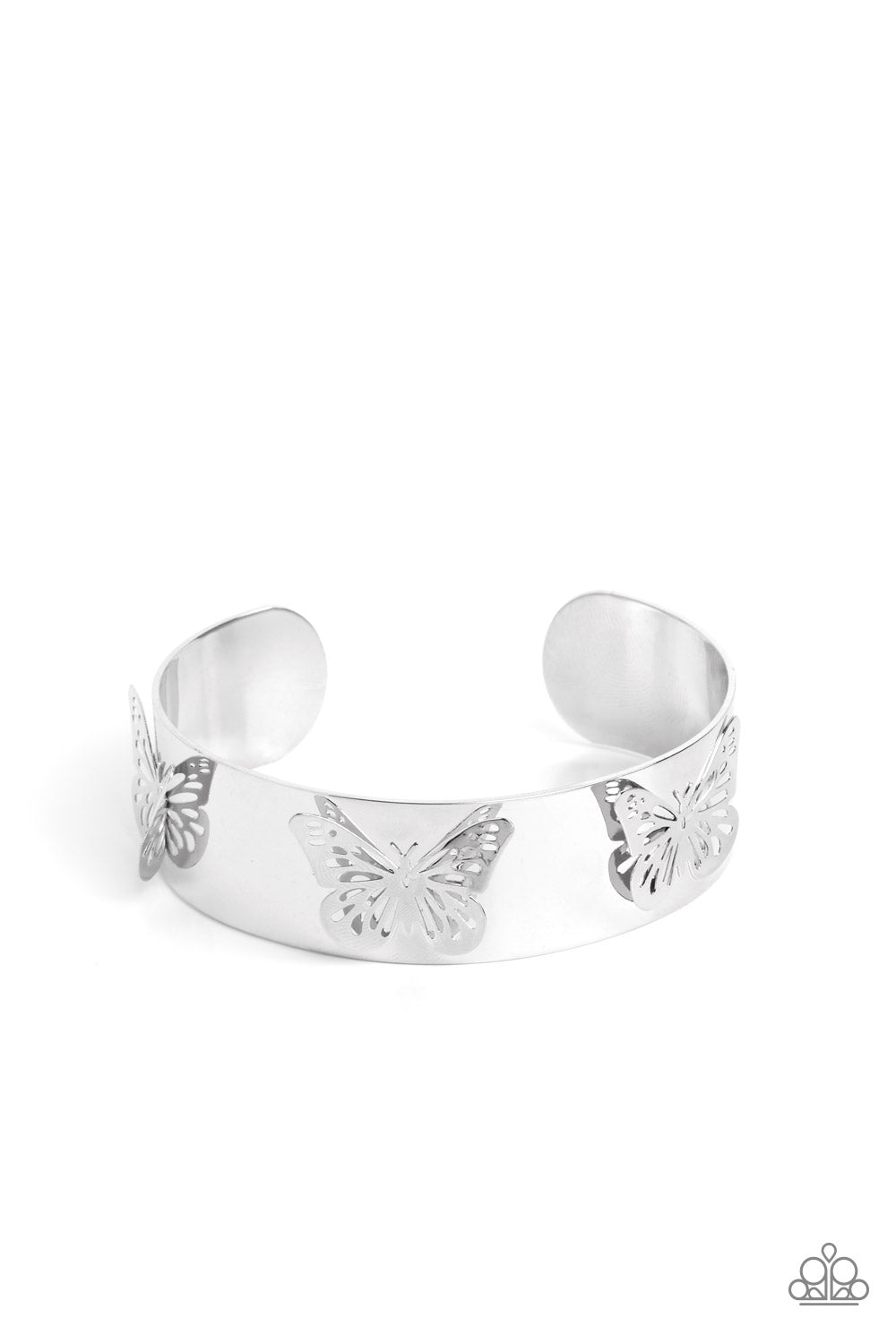 Magical Mariposas - Silver Paparazzi Bracelet