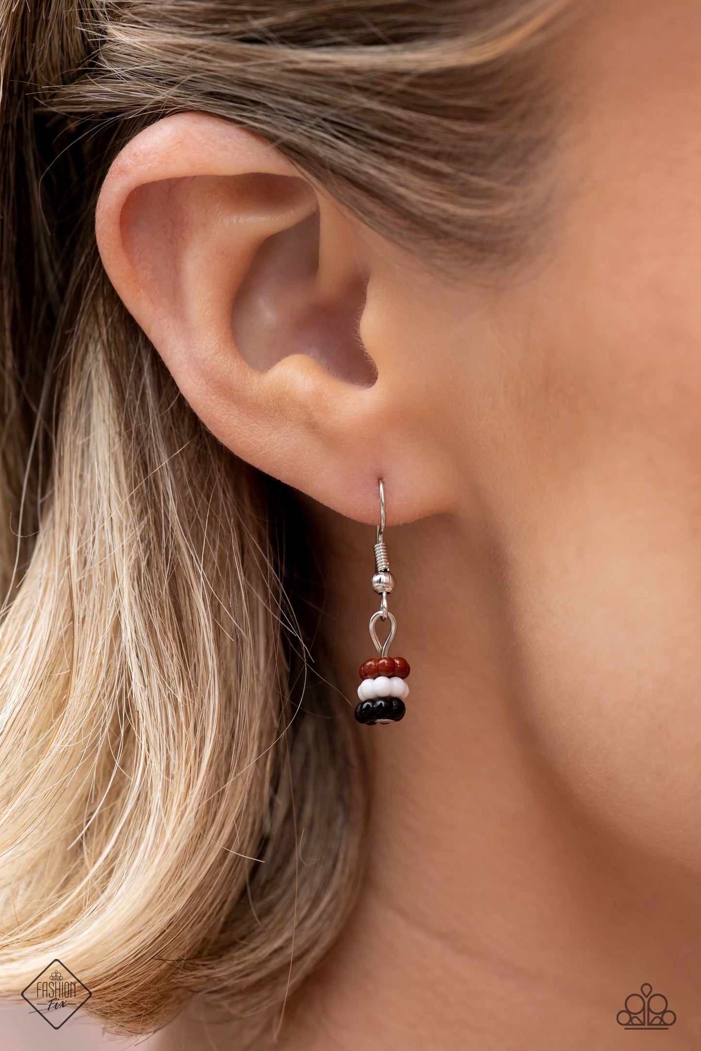Caviar Command Silver Paparazzi Earrings