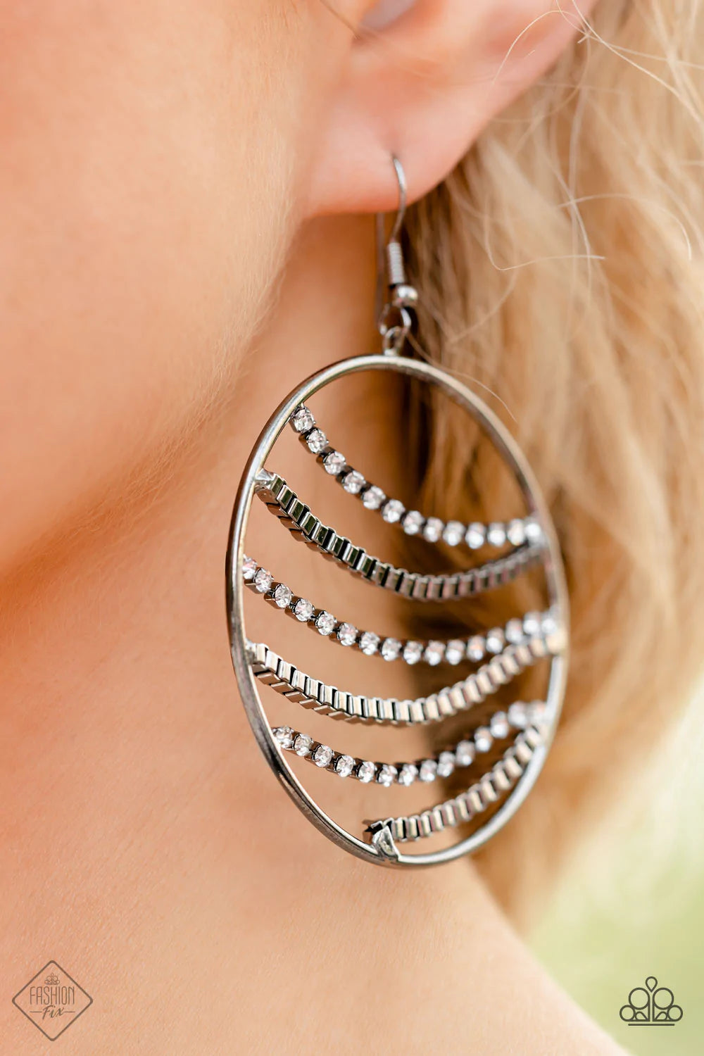 Fighting Fortune Black Paparazzi Fashion Fix Earrings