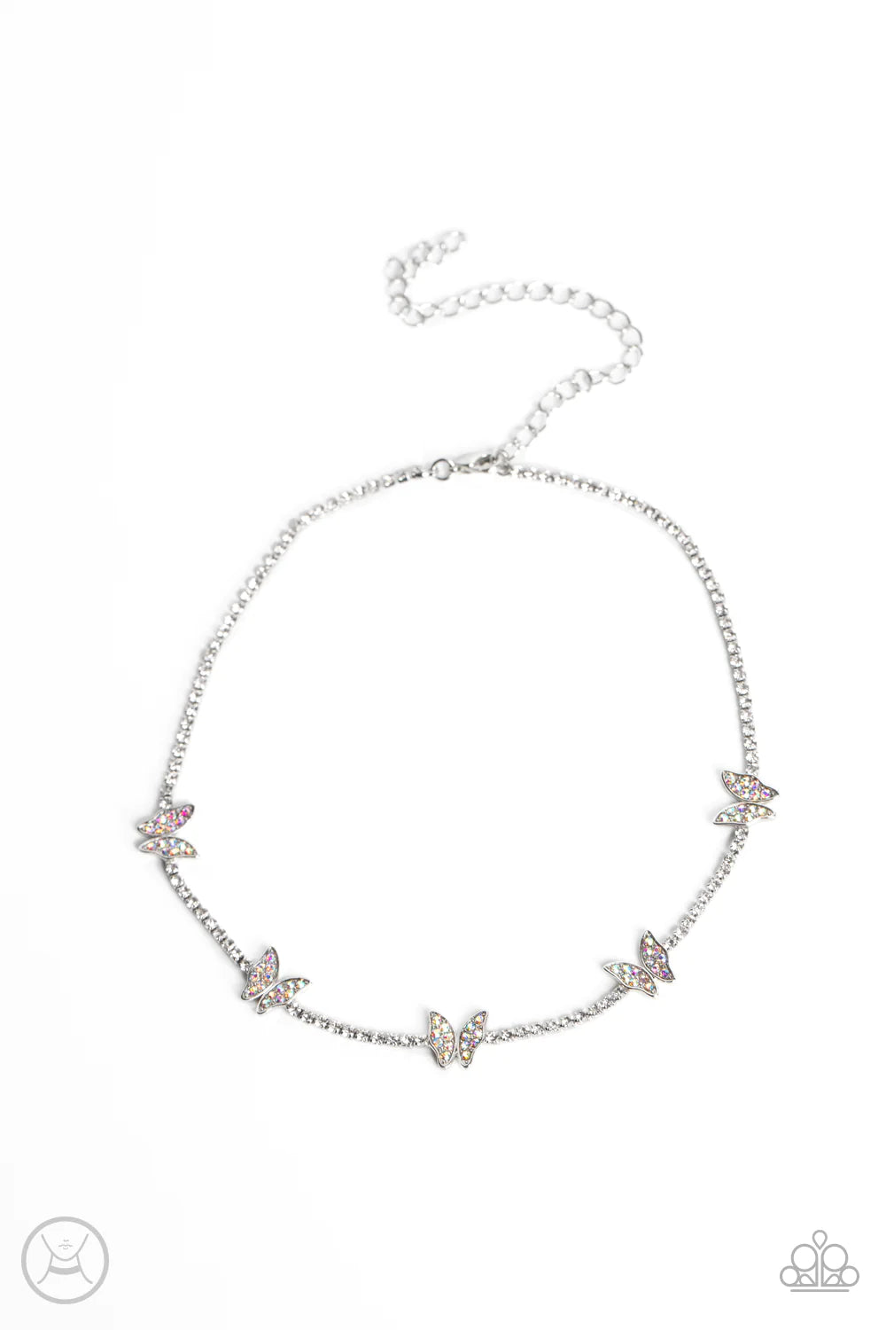 Fluttering Fanatic Multi Paparazzi Choker Necklace