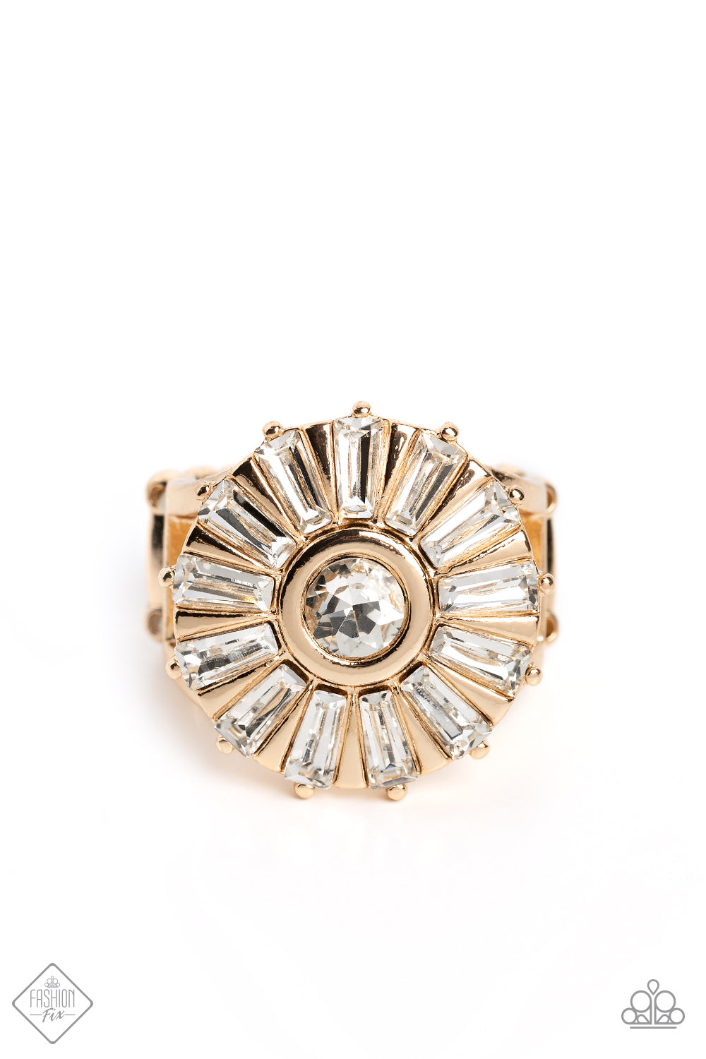 High Society Haute Gold Paparazzi Fashion Fix Ring