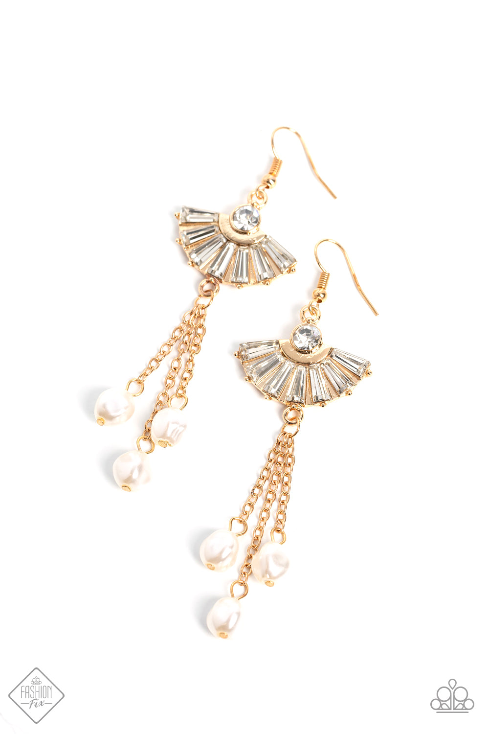 London Season Lure Gold Paparazzi Fashion Fix Earrings