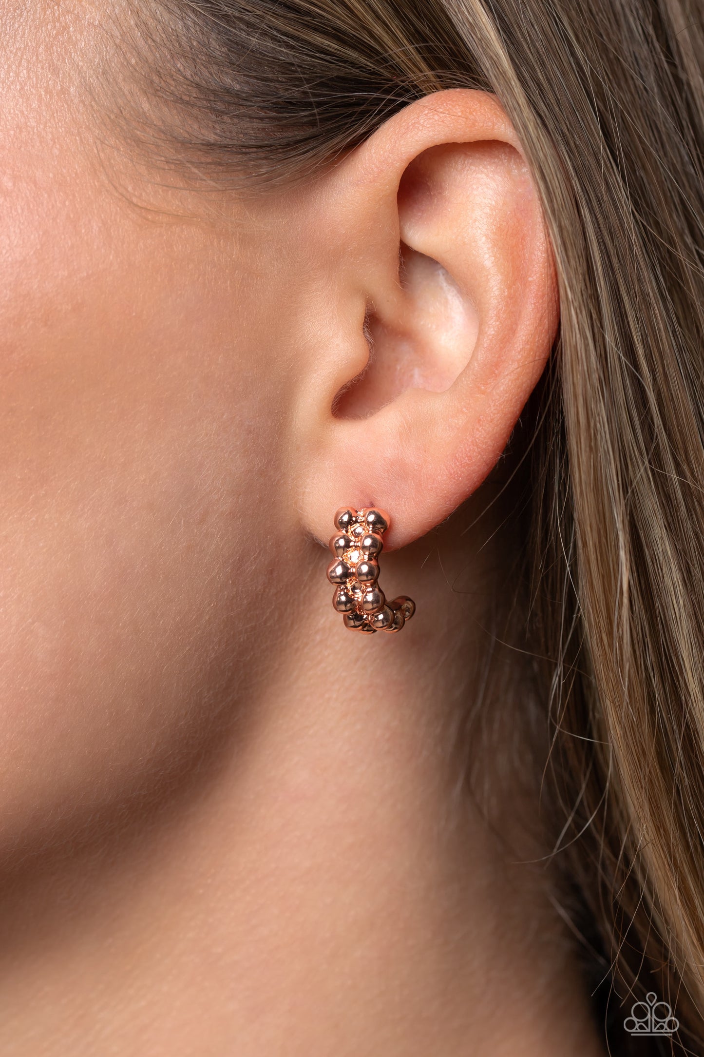 Bubbling Beauty - Copper Paparazzi Earrings