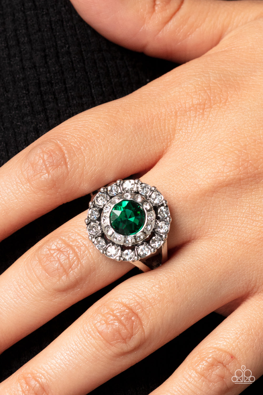 Twinkling Trance - Green Paparazzi Ring