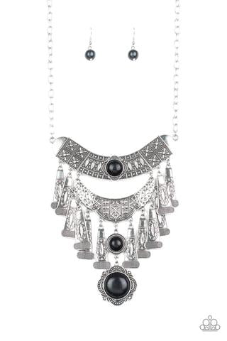 Sahara Royal - Black - Paparazzi Necklace