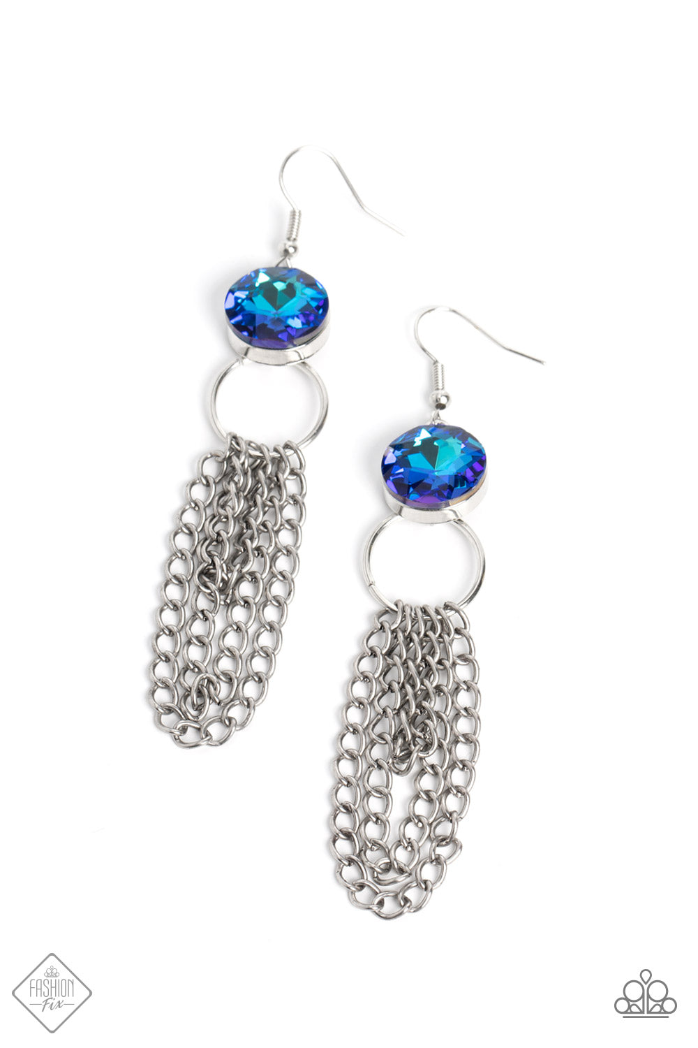 Arthurian A-Lister Blue Paparazzi Fashion Fix Earrings