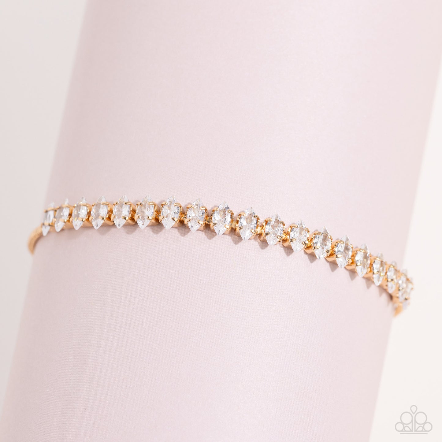 Dynamic Diamonds - Gold Paparazzi Bracelet