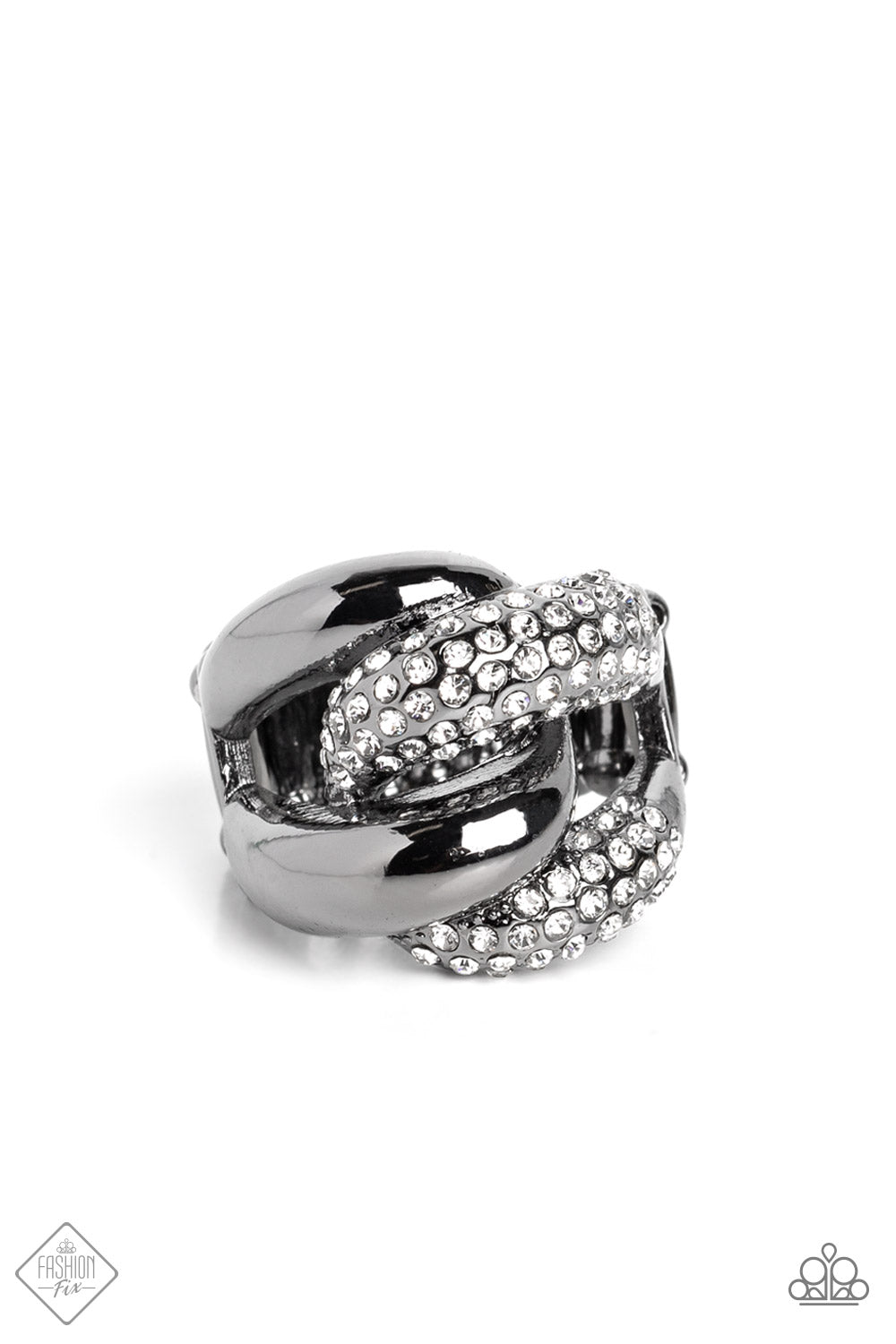Alluring Ace Black Paparazzi Fashion Fix Ring