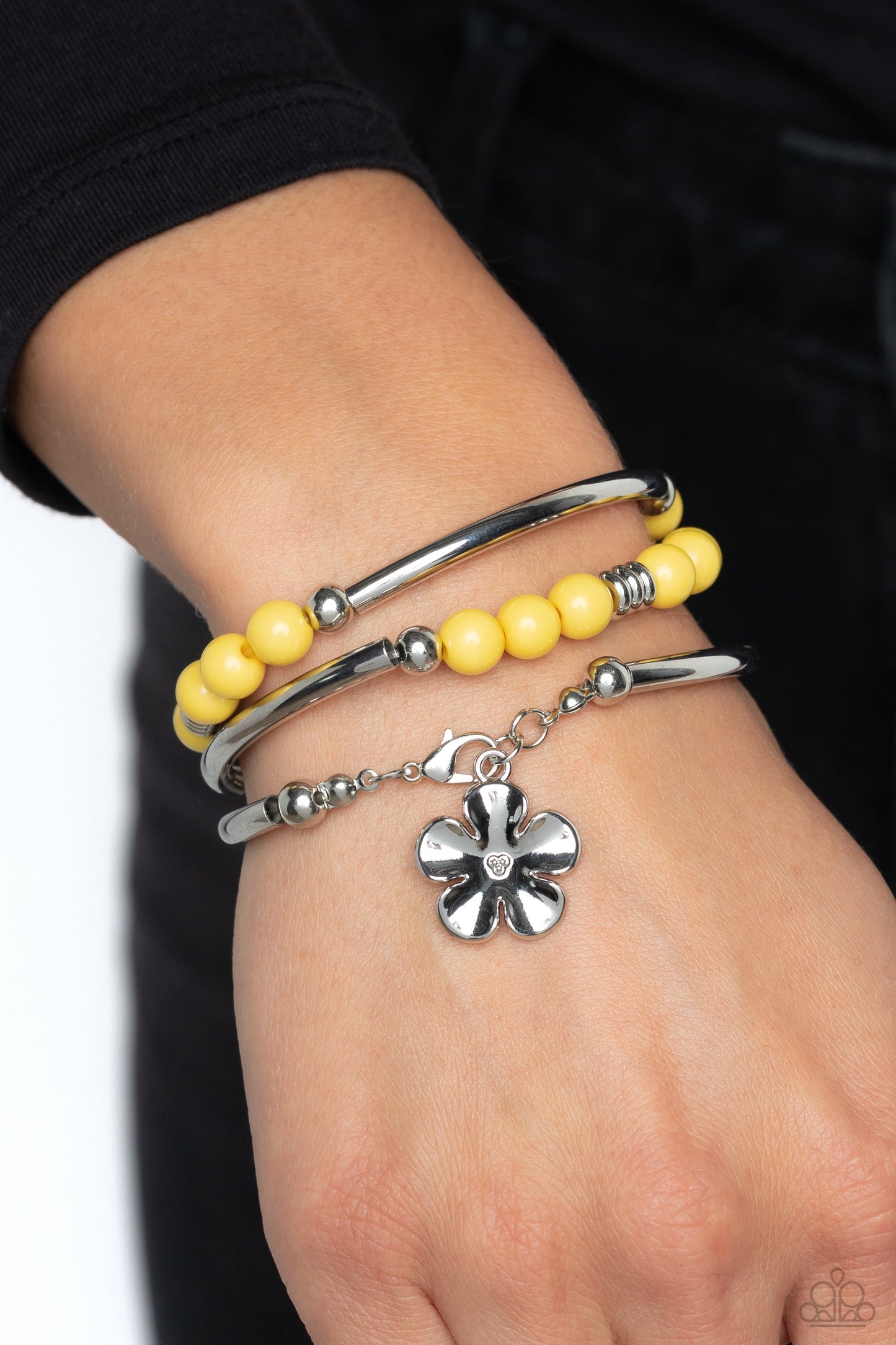 Off the WRAP - Yellow Paparazzi Bracelet