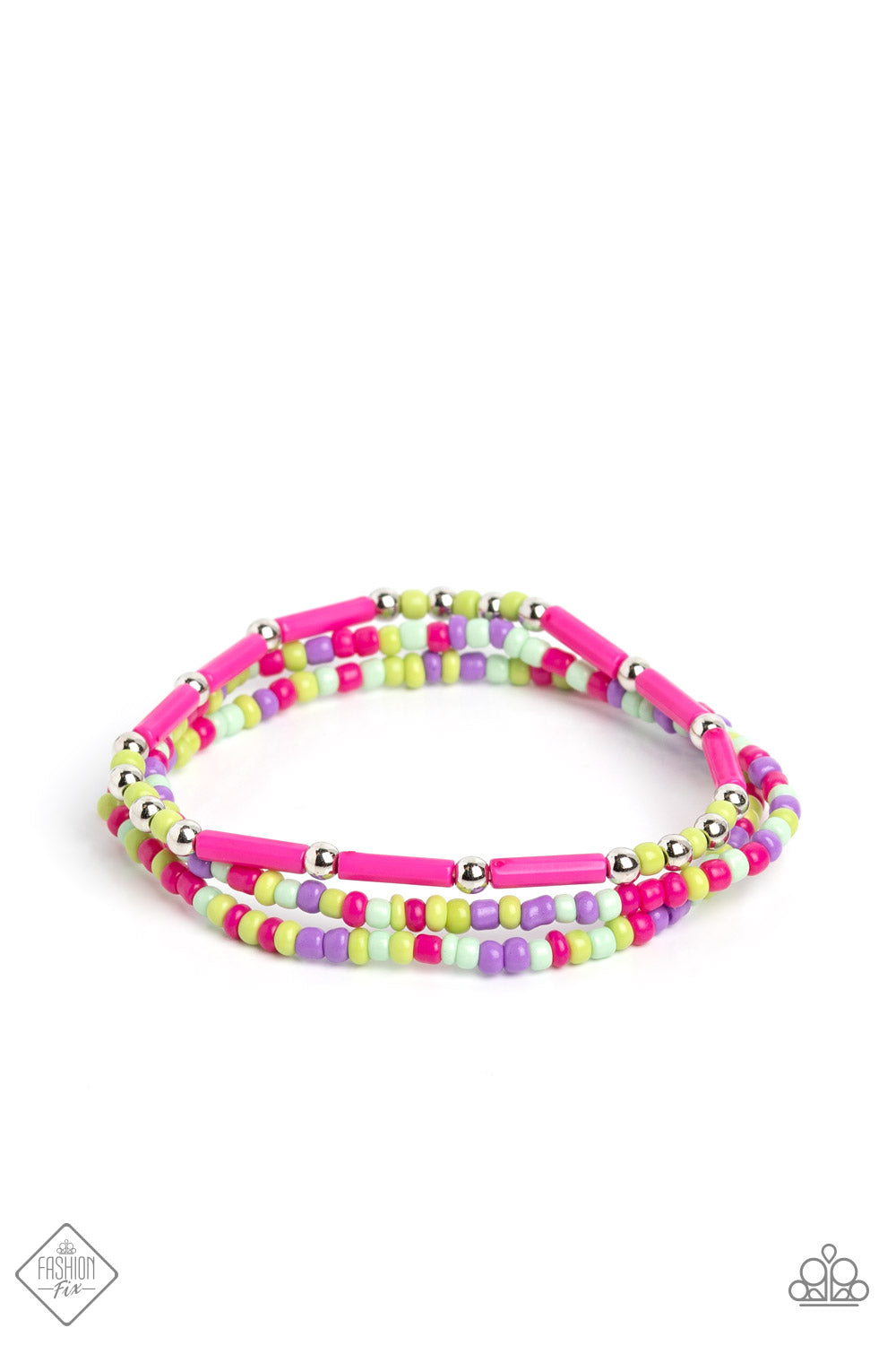 Shoreline Sketch Pink Paparazzi Fashion Fix Bracelet
