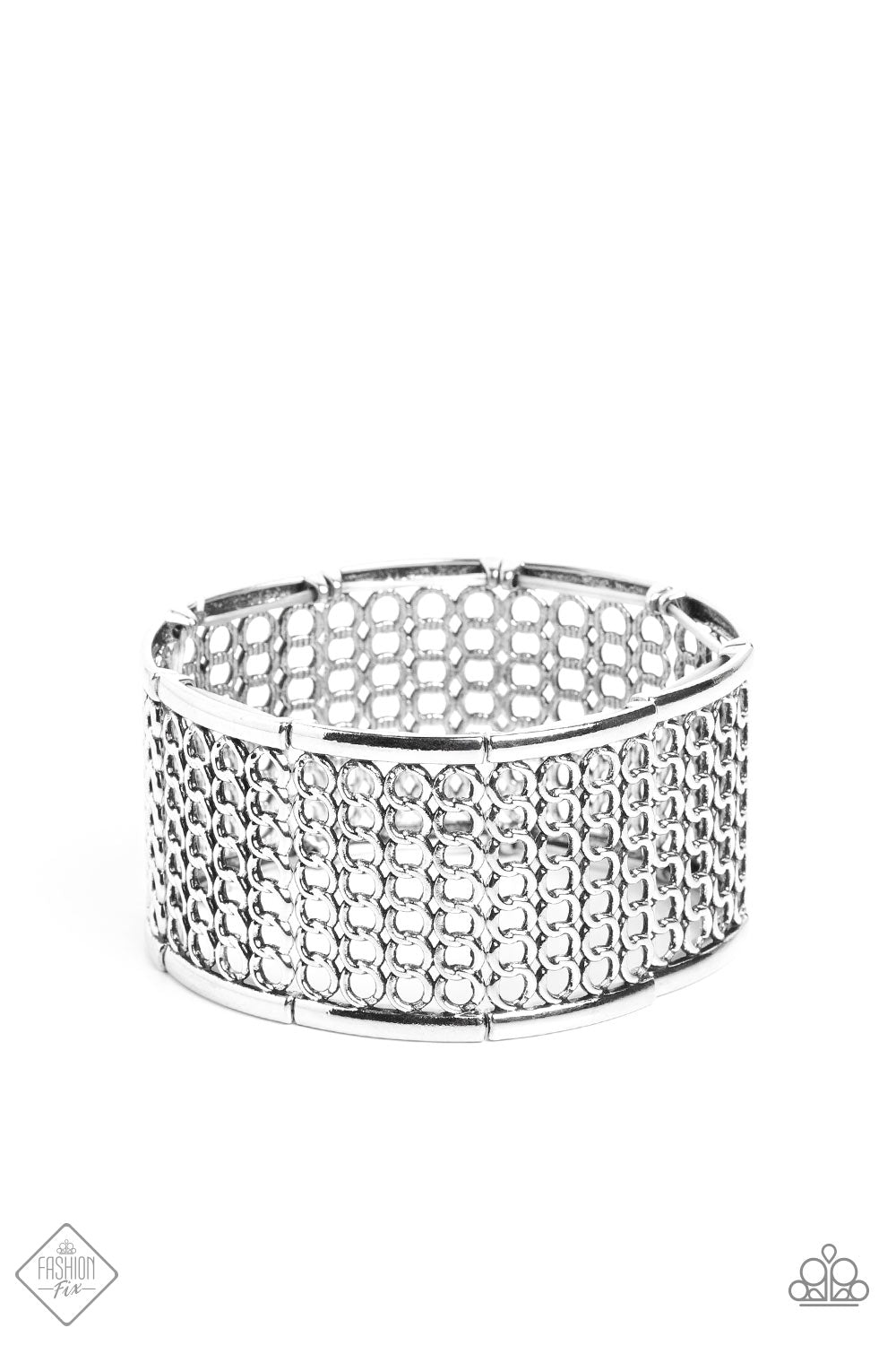 Camelot Couture Silver Paparazzi Fashion Fix Bracelet
